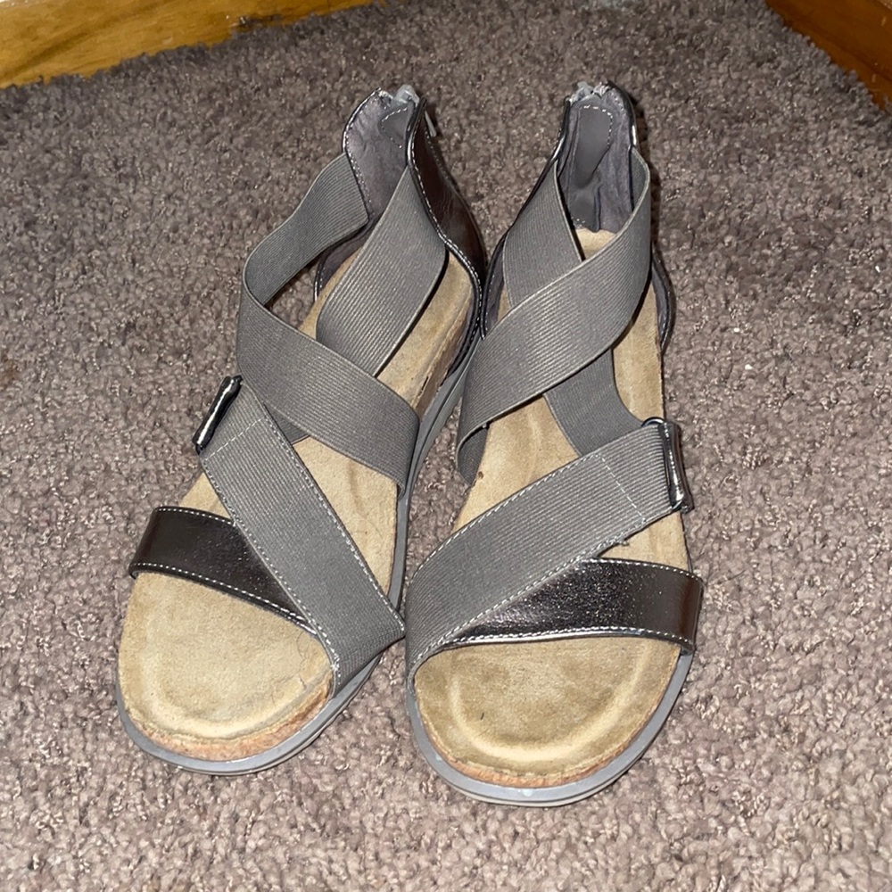 Metallic sandals